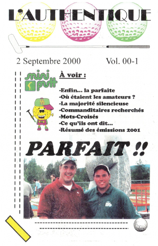 Page couverture du Journal